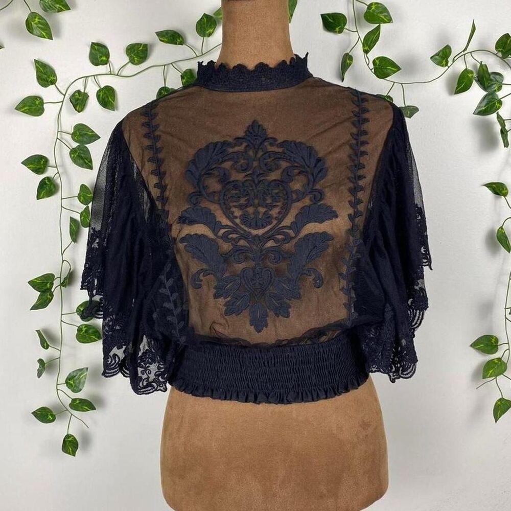 Forever-21 Women's Black Blouse